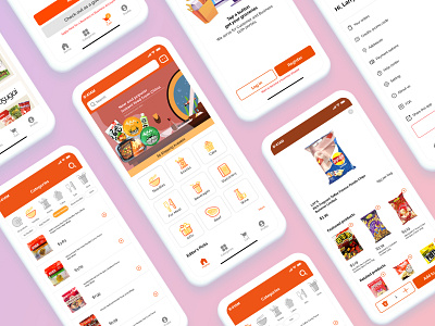 E-commerce App Design app design asian food dailyui dailyuichallenge ecommerce ecommerce app grocery app mobile app design uidesign visual design