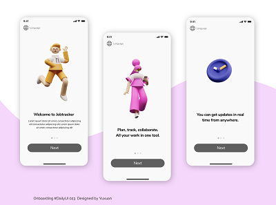 Onboarding app design dailyui dailyui023 dailyuichallenge illustration mobile app design obboarding onboarding screen onboarding ui ui uidesign visual design