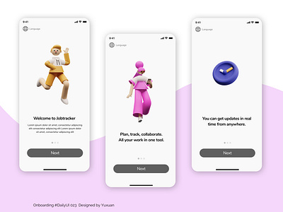 Onboarding app design dailyui dailyui023 dailyuichallenge illustration mobile app design obboarding onboarding screen onboarding ui ui uidesign visual design