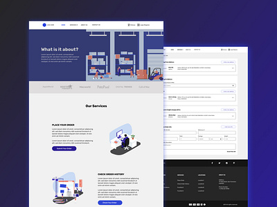 Warehouse website design dailyui dailyuichallenge illustration template template design templatedesign uidesign visual design warehouse website design