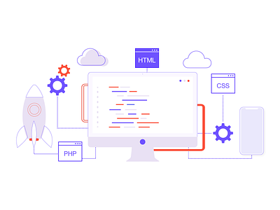 Web Development Flat Design