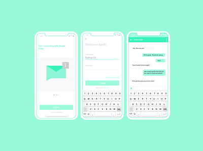 Messaging App Concept Mockup