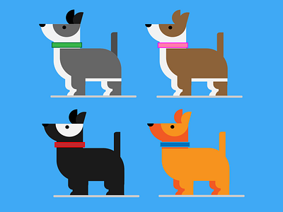 Dogs Illustration cartoon design flat graphicdesign illustration