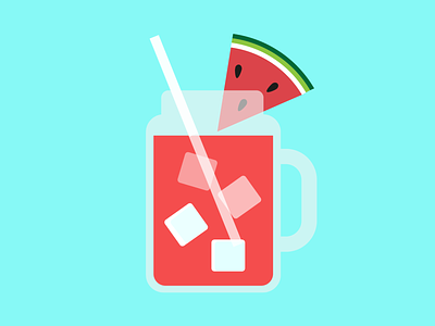 Watermelon cartoon design flat food and drink graphicdesign illustration watermelon