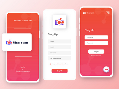 SharCam - Mobile app logo design branding.