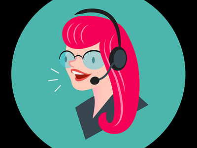 Cutomer Service customer service girl illustration