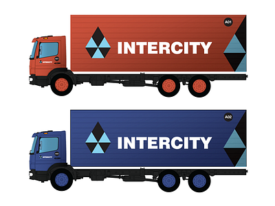 Truck Paint Scheme for Intercity branding paint job trucks