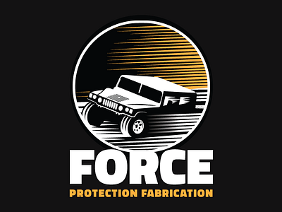 Force Protection Fabrication branding illustration logo vector