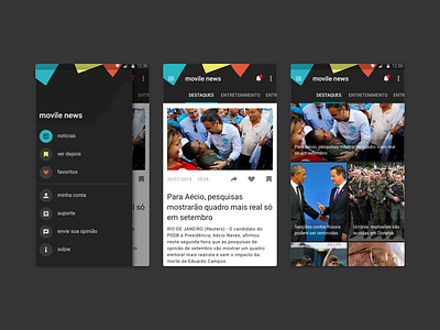 Movile News android material design user experience user interface