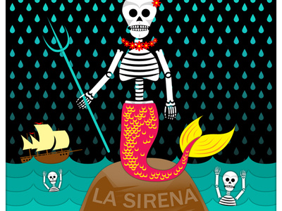 La Sirena illustration vector