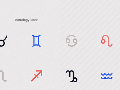 Astrology Icons Closeup