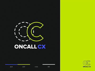 ONCALL CX branding horizontal logo logomark logotype vector vertical
