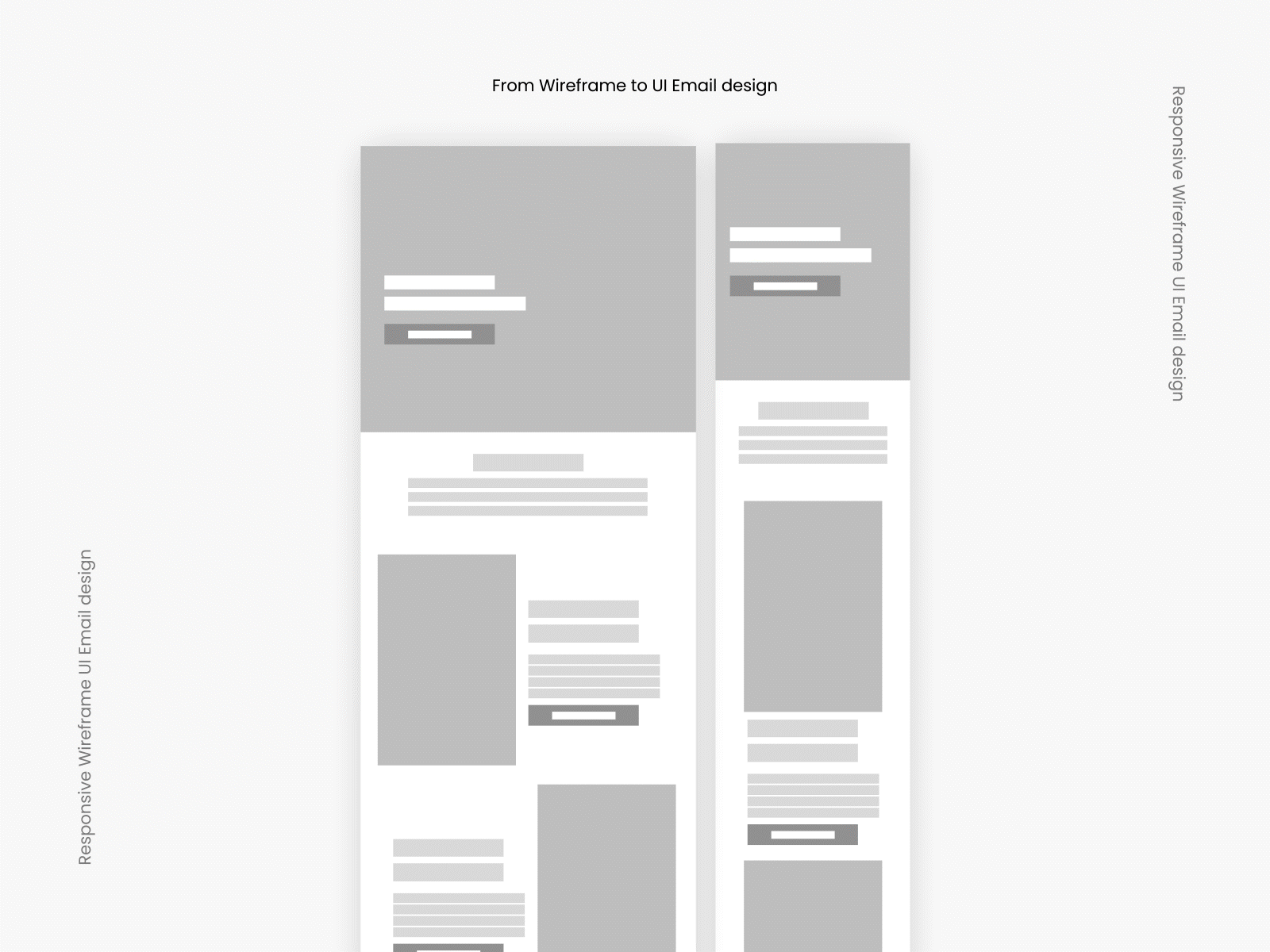 From wireframe to UI Email Design after effects animation design email email marketing emaildesign klaviyo responsive ui wireframe