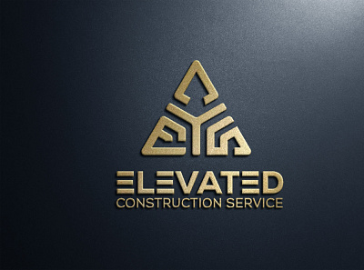 Elevated Construction brand logo company logo design illustration initials logo letter logo logo design logotype vector