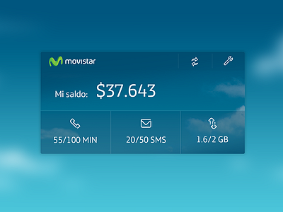 Telefonica Movistar Android Widget android blue icons material mobile movistar sky telefonica ui ux widget