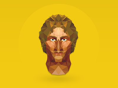 Alexander III of Macedon (Alexander the Great) alexander face flat ilustrator low macedonia poly polygon portrait vector yellow