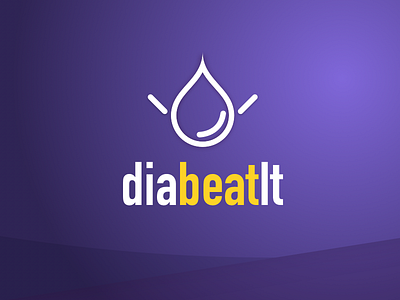 Diabeatit Logo app diabeatit diabetes drop icon logo mobile purple ui yellow