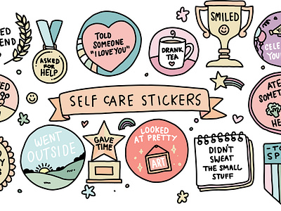 Selfcare Stickers Set