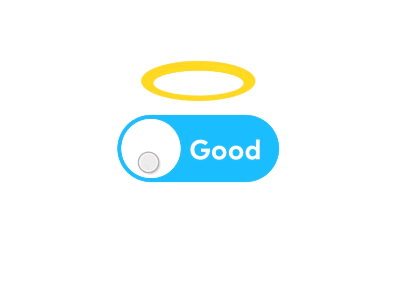 Good & Evil Switch animation flinto illustration interaction on off switch ui vector