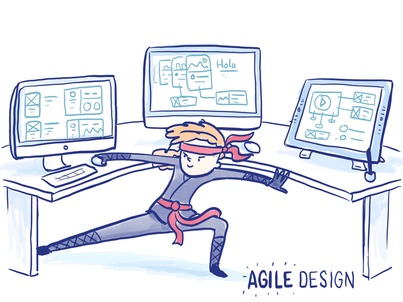 Agile Design animation avatar comic cute gif girl hand drawn illustration ninja