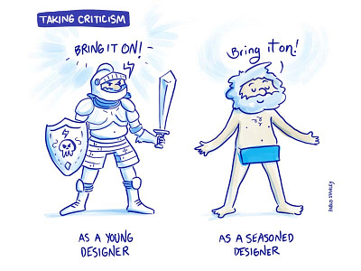 Taking Criticism armor character comics designer hand drawn naked