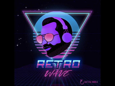 Retro wave logo