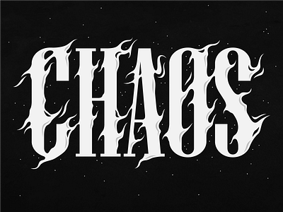 Chaos Flames 40000 40k black and white calligraphy chaos design designer fire flames graphic design illustration letterer lettering letters warhammer