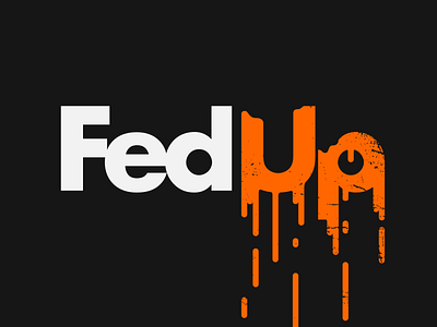 FedUp Lettering black branding calligraphy design designer fedex graphic design lettering lettering art logo orange rebrand