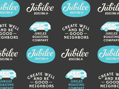 Jubilee Roasting Co. badge branding coffee custom type lettering logo design script