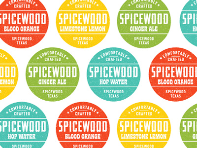 Spicewood Sodas branding craft soda customized type label design label system logo design pop print soda texas typography