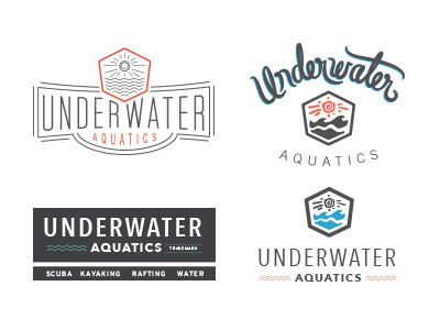 Underwater Branding branding lettering logo design