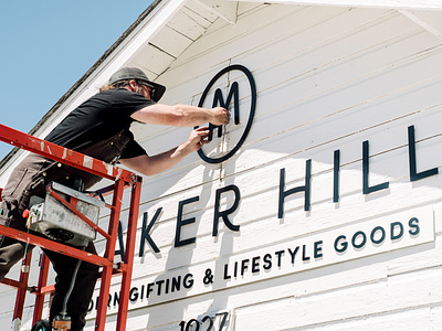 Maker Hill branding fort collins icon logo logo design monogram outdoor signage print signage typography