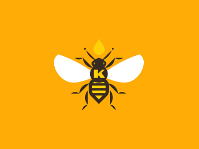 Knapp's Nectar bee branding colorado flat honey bee icon logo logomark modern packaging design