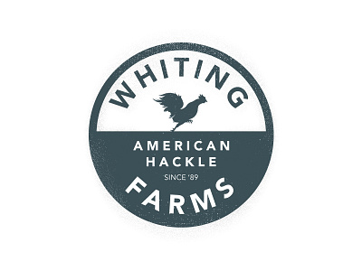 Whiting Farms WIP Patch badge farm fly fishing fly tying mark patch rooster