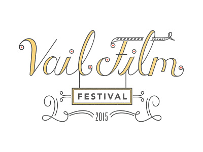 Vail Film Festival 2015 brand colorado concept film festival lettering logo type vail