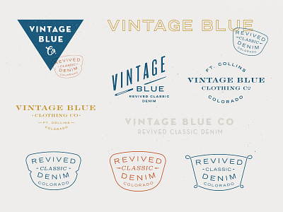 Vintage Blue blue denim logo mark type vintage