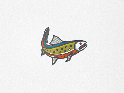 Catch and Release brand colorado fish fly fishing icon logo mark trout