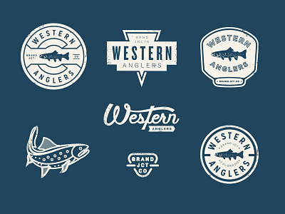 Western Anglers colorado fish fly fishing hand lettering trout type west