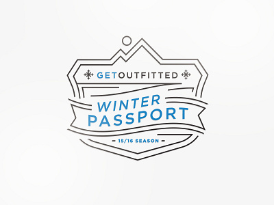 Winter Badge badge gear mark outdoors passport ski snow snowboard snowflake winter