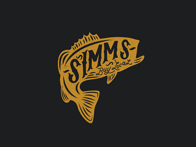 Simms Fishing Products Bass bass custom lettering fish fishing fly fishing outdoors script