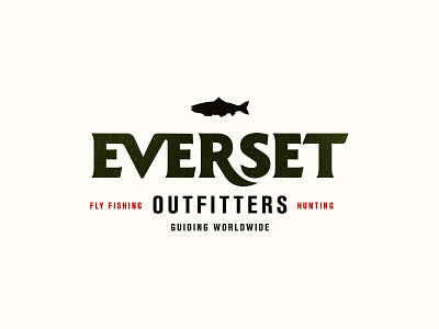 Everset Outfitters badge brand branding colorado fly fishing icon logo outfitters type