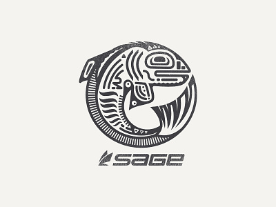 Sage apparel fishing fly fishing hat design illustration logo outdoors pnw sage t shirt