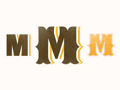 M's colorado craft beer lettering texture type