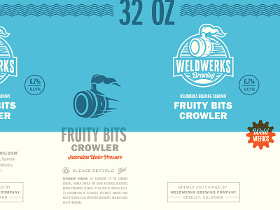 WeldWerks Crowler Designs beer branding brewery can design colorado craft beer greeley identity label design type typography