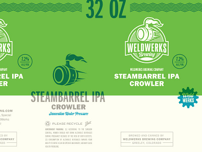WeldWerks Crowler Design beer branding brewery can design colorado craft beer greeley identity label design type typography