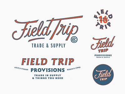 Field Trip Trade & Supply adventure branding lettering logo outdoors type
