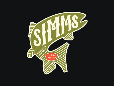 Simms Fishing Products apparel apparel design fish fishing fly fishing lettering logo montana outdoor trout type