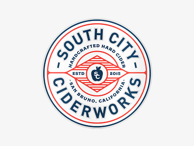 South City Ciderworks apple branding california cider logo san francisco