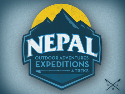 Nepal Outdoor Adventure Logo branding logo mountain adventure