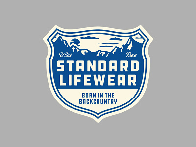Standard Apparel apparel badge logo mountains type